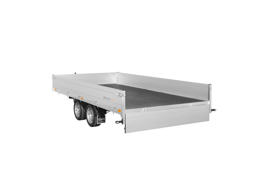 Remorque porte voiture avec surface pliée 400x200 UNITRAILER TEMPO 4020  PTAC 3000 KG - Planet Remorques