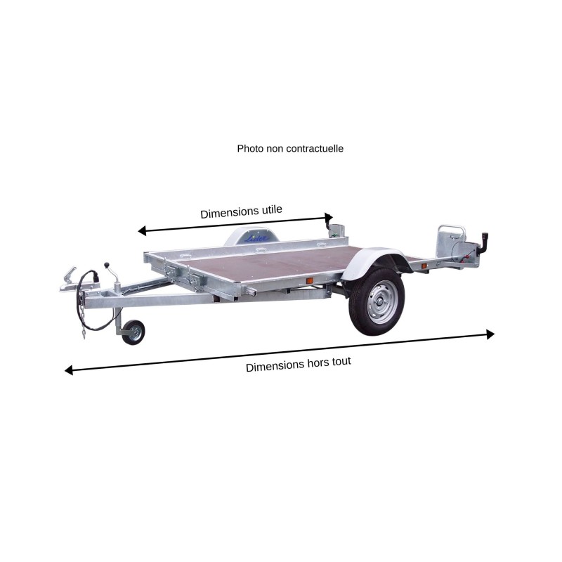 Remorque Robust 41390 - PTAC 750Kg (200x134) - LIDER - Latour