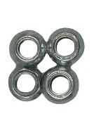 Lot de 4 écrous de roue conique Ø14 x 19 mm